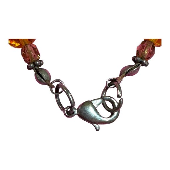 Vintage Carved Carnelian Jade Beaded Necklace Stone Beads Y Drop 18" Gemstone - Picture 6 of 9